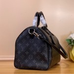 Louis Vuitton Speedy Soft 30 Handbag M15102 in Monogram Eclipse canvas with chain straps and leather key pouch