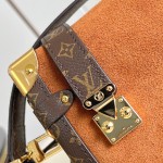Louis Vuitton Side Trunk MM M15072 with Monogram Coated Canvas, S-Lock Closure, Detachable Chain Strap (6.3 x 3.35 x 9.25 inches)