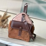 Louis Vuitton Keepall Bandoulière 50 Pharrell Williams x Nigo Edition in Monogram Suede Leather with Climbing Hook Buckle and Metal Plaque