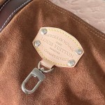 Louis Vuitton Keepall Bandoulière 50 Pharrell Williams x Nigo Edition in Monogram Suede Leather with Climbing Hook Buckle and Metal Plaque