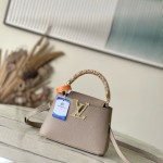 Louis Vuitton Capucines Mini Handbag with rhinestone LV letters and Flower Crown handle