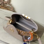 Louis Vuitton Capucines Mini Handbag with rhinestone LV letters and Flower Crown handle