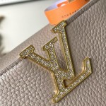 Louis Vuitton Capucines Mini Handbag with rhinestone LV letters and Flower Crown handle