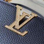 Louis Vuitton Capucines Mini Handbag with rhinestone LV letters and Flower Crown handle