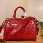 Louis Vuitton Speedy P9 Bandoulière 25 M24425 - Brown Crocodile-Embossed Leather Handbag with Monogram