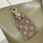 Louis Vuitton CarryAll Vibe MM Handbag in Monogram Empreinte Leather with Detachable LV Tag