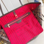 Louis Vuitton Neverfull MM Tote Bag in Damier Azur Canvas with Leather Trim and Detachable Pouch