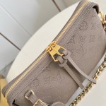 Louis Vuitton M25904 Mahina Hand It All PM – Perforated Calf Leather with Detachable Leather Strap & Woven Chain Handle