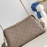 Louis Vuitton M25904 Mahina Hand It All PM – Perforated Calf Leather with Detachable Leather Strap & Woven Chain Handle