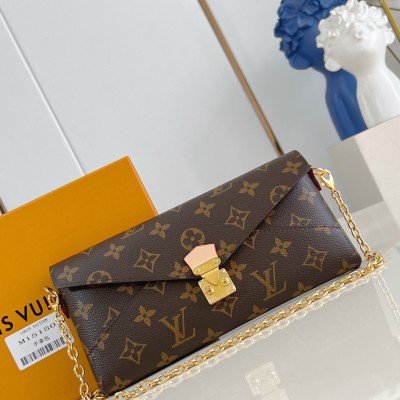 Louis Vuitton - M15150 Kirigami Organizer Chain Clutch – Monogram Coated Canvas with Grained Leather Lining 
