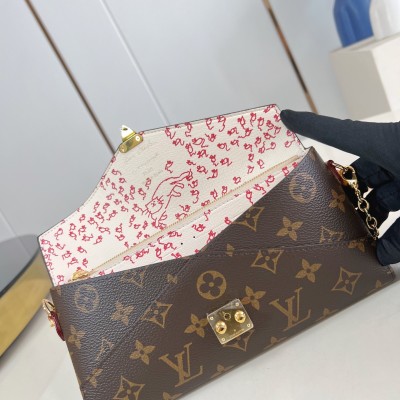 Louis Vuitton - M15150 Kirigami Organizer Chain Clutch – Monogram Coated Canvas with Grained Leather Lining 