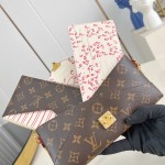 Louis Vuitton M42265 Nice Cosmetic Bag in Premium Italian Leather with Hidden Zipper Pocket