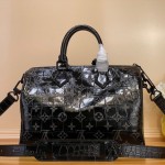 Louis Vuitton Speedy P9 Bandoulière 25 M24425 - Brown Crocodile-Embossed Leather Handbag with Monogram