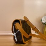 Louis Vuitton Satchel Mini Bag M26805 - Monogram Canvas with Aged Leather and Metallic Hardware