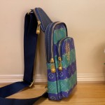 Louis Vuitton Sac Avenue Slingbag PM M26419 - Blue-Green Monogram Heritage Canvas with Shoulder Strap