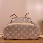 Louis Vuitton Montsouris Small Backpack M15135 featuring Meowgram pattern and detachable cat-shaped key pouch