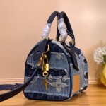 Louis Vuitton Speedy Bandoulière 25 M15276 - Denim and Colorblock with Monogram patches