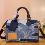 Louis Vuitton Speedy Bandoulière 25 M15276 - Denim and Colorblock with Monogram patches