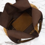 Gucci 837466 Brown Suede Leather Handbag