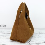 Gucci 837466 Brown Suede Leather Handbag