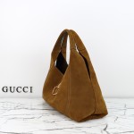 Gucci 837466 Brown Suede Leather Handbag