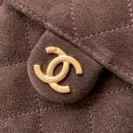 Chanel 25K Drawstring Bucket Bag AS5311 Brown Blue Green Suede