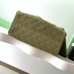 Chanel 25K Drawstring Bucket Bag AS5311 Brown Blue Green Suede