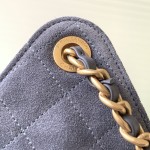 Chanel 25K Drawstring Bucket Bag AS5311 Brown Blue Green Suede