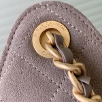 Chanel 25K Drawstring Bucket Bag AS5311 Brown Blue Green Suede