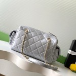 Chanel 25K Bowling Bag AS5791 in Black, Red, Beige, and Silver