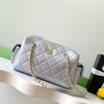 Chanel 25K Bowling Bag AS5791 in Black, Red, Beige, and Silver