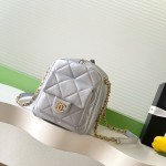 Chanel 25K Bowling Bag AS5791 in Black, Red, Beige, and Silver