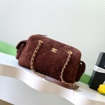 Chanel 25K Bowling Bag AS5791 in Black, Red, Beige, and Silver