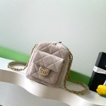 Chanel 25K Bowling Bag AS5791 in Black, Red, Beige, and Silver