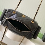 Chanel 25K Bowling Bag AS5791 in Black, Red, Beige, and Silver