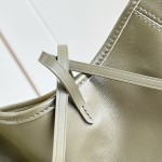 Louis Vuitton CarryAll Cargo Vibe Small Handbag in Green Lambskin Leather with Removable Chain and Monogram Logo