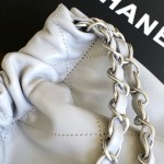 Chanel 25C 22 Bag Soft Calfskin Leather Tote Black Gold
