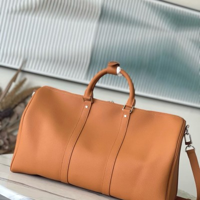 Louis Vuitton - Keepall Bandoulière 50 Travel Bag - Caramel Waxed Leather