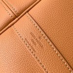 Louis Vuitton Keepall Bandoulière 50 Travel Bag in Caramel Waxed Leather with LV Initials and Antiqued Metal Hardware