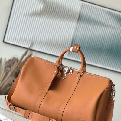 Louis Vuitton - Keepall Bandoulière 50 Travel Bag - Caramel Waxed Leather