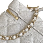 Chanel 25BLP Handle Box Bag Caviar Calfskin Black Gold Hardware
