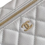 Chanel 25BLP Handle Box Bag Caviar Calfskin Black Gold Hardware