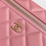 Chanel 25BLP Handle Box Bag Caviar Calfskin Black Gold Hardware