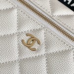 Chanel 25BLP Handle Box Bag Caviar Calfskin Black Gold Hardware