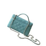Chanel 25BLP Handle Box Bag Caviar Calfskin Black Gold Hardware