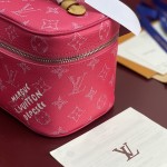 Louis Vuitton Nine BB Mini Makeup Bag in Fuchsia with Hidden Zipper Pocket