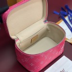 Louis Vuitton Nine BB Mini Makeup Bag in Fuchsia with Hidden Zipper Pocket