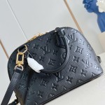 Louis Vuitton Alma BB Handbag in Monogram Canvas with Gold Lock and Key and Detachable Shoulder Strap
