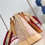 Louis Vuitton M25728 Alma BB Handbag with Meowgram Canvas and Leather Trims