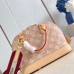 Louis Vuitton M25728 Alma BB Handbag with Meowgram Canvas and Leather Trims